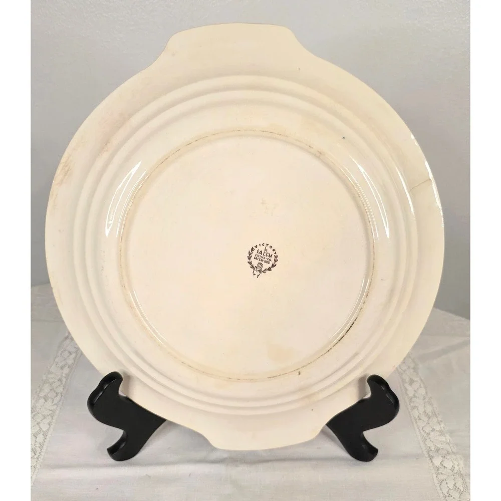 Vintage Salem China Co Victory Platter Victorian Ladies Cake Plate 12.5in